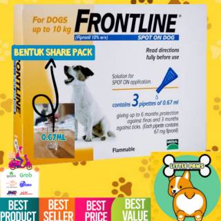 Tetes Kutu Unt Anjing Frontline Plus Up To 10kg Shopee Indonesia