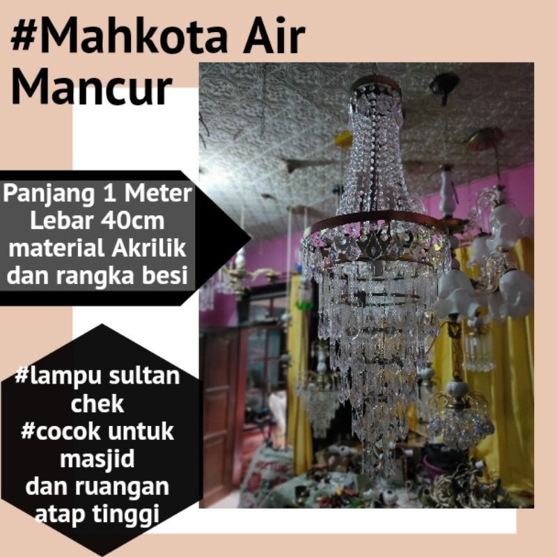 Lampu hias Mahkota air mancur lampu masjid
