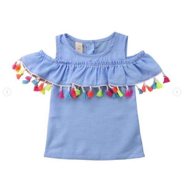Tassels Top | Atasan Baju Pantai Anak Perempuan Rumbai-rumbai Import