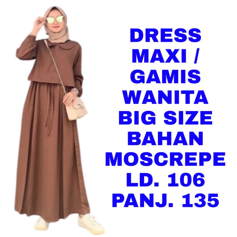 WK DRESS MAXI GAMIS BAJU MUSLIM WANITA BIG SIZE FASHION CASUAL PANTAI SANTAI