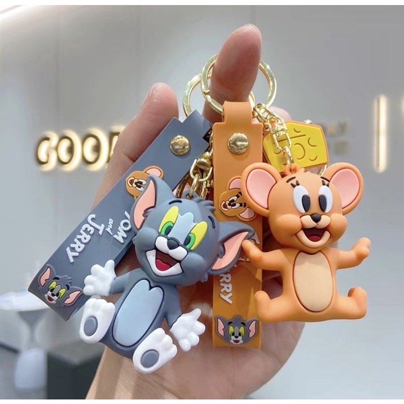 Gantungan Kunci Boneka Kartun Anime Tom &amp; Jerry Lucu