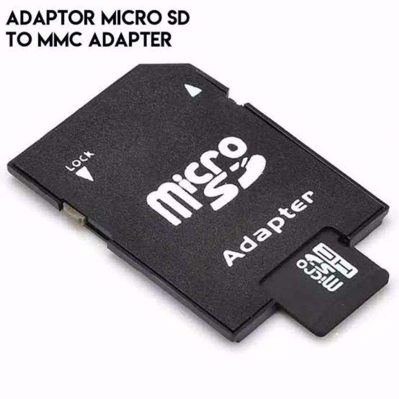 Adapter ini digunakan untuk mengkonversi Memory Card Type Micro menjadi SD Card / MMC.