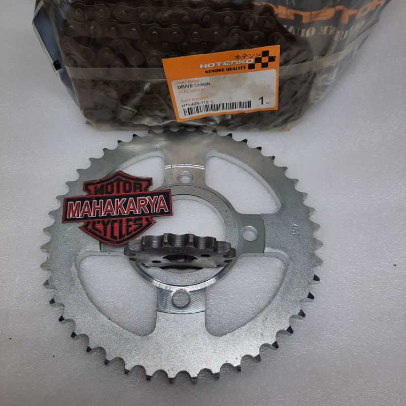 GEARSET GIRSET GEAR PAKET RANTAI GL PRO NEOTEK MEGAPRO LAMA