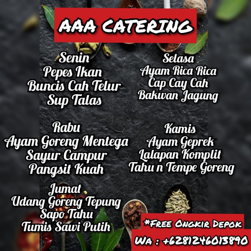 

PAKET CATERING 20 HARI