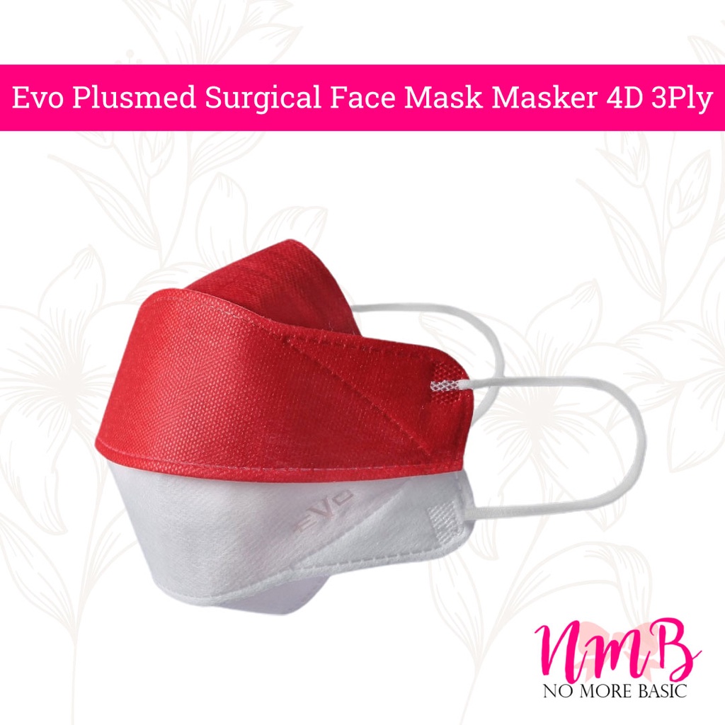 Masker Evo PlusMed 4D Warna Surgical Face Mask Earloop 3PLY