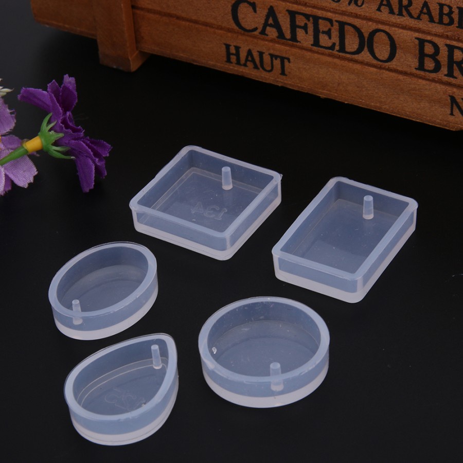 Hole Crystal Silicone Molds - Cetakan Pendant Bentuk Kristal (5pcs)