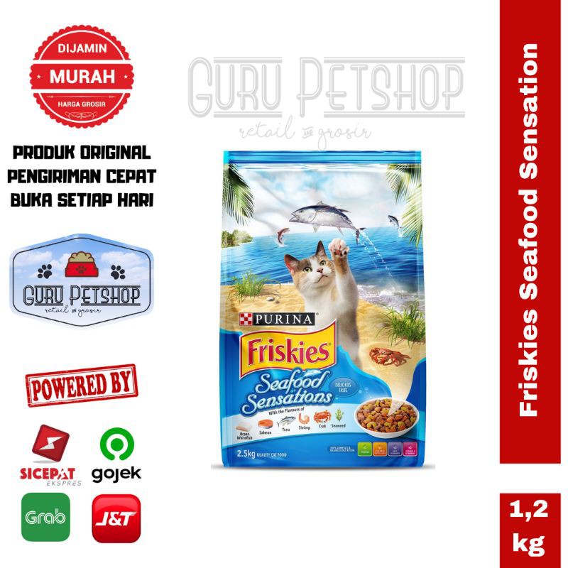 Friskies Seafood Sensation 1.2kg Freshpack / Makanan Kucing Friskies