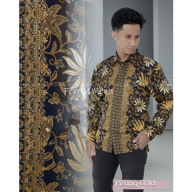 Kemeja Batik pria Hem Panjang Slim fit premium terbaru