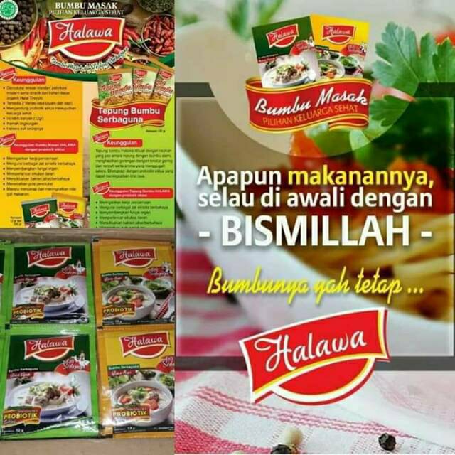 

HALAWA BUMBU PENYEDAP HERBAL DAN MEMGANDUNG PROBIOTIK