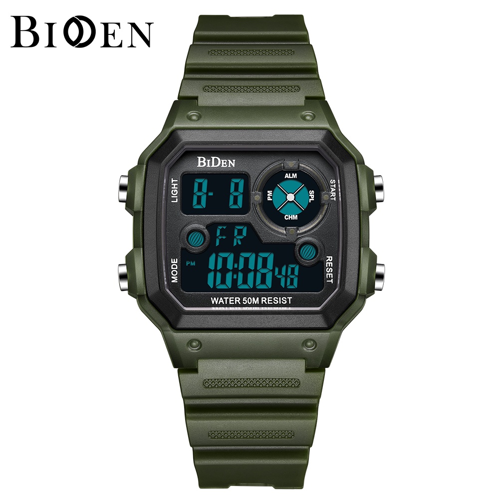 Biden 001 Jam Tangan Pria Digital Sport LED Watch Original Water Resistant 30 Meter