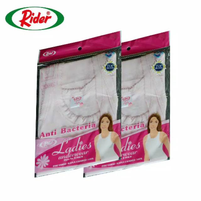 RIDER Singlet Wanita Katun R206 B Kaos Dalam Wanita Anti Bacteria