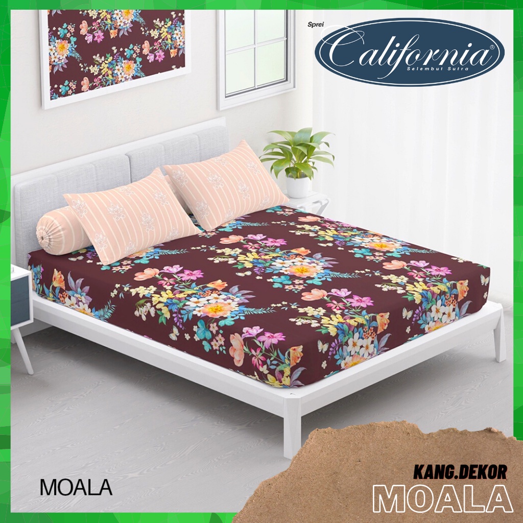 SPREI CALIFORNIA MOTIF MOALA QUEEN KING SINGLE SIZE 160X200 180X200 120X200 SPREI NO 1 2 3 MURAH SEP