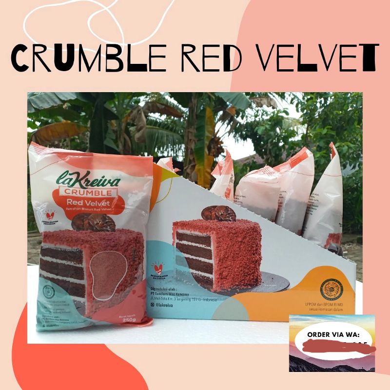 

CRUMBLE RED VELVET 250GR /La Kreiva /topping