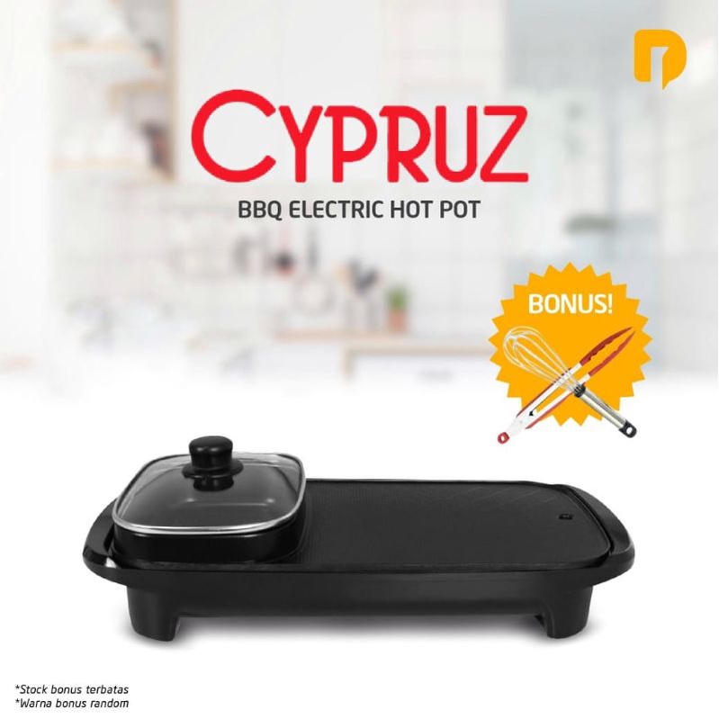 PANGGANGAN BBQ DAN HOT POT ELEKTRIK CYPRUZ