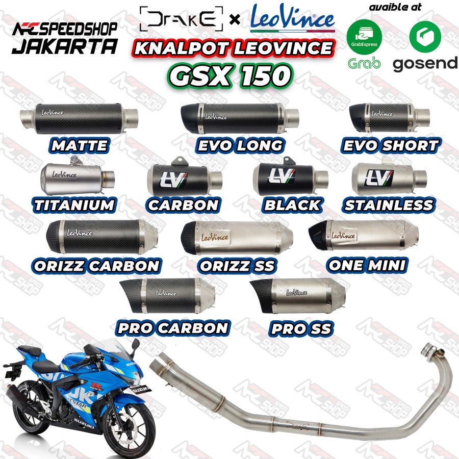 HEADER R9 Drake Suzuki GSX 150 + SILENCER LEOVINCE SERIES