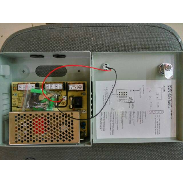 Power Supply Box Cctv 5a 4 Output Sekring Body Powder Coating Murah