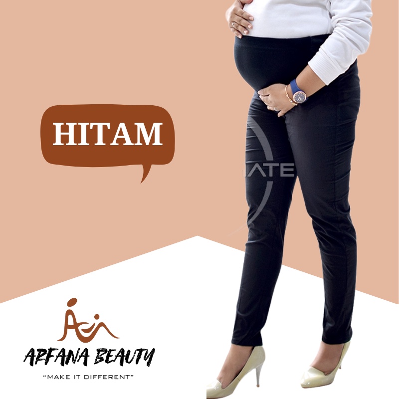 Celana Hamil Kerja Jumbo Legging Panjang Katun Celana Kerja Kantor Ibu Hamil Kwaitas Premium