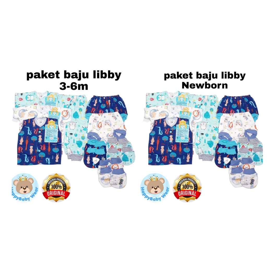 NEW! Paket baju libby NewBorn/3-6// set hadiah NewBorn Libby// paket baju bayi libby