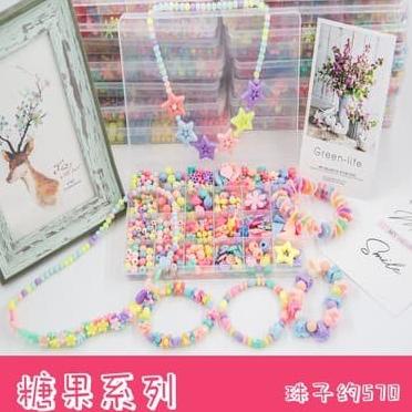 Mainan Anak Perempuan - Manik Gelang, Kalung, Beads - Edukasi -DIY mR4