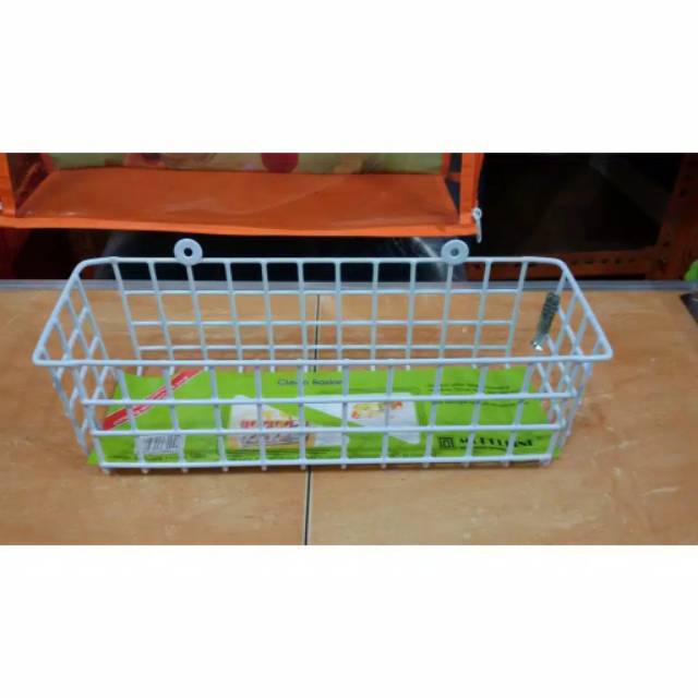 Rak keranjang bumbu dapur anti karat serbaguna 32.5 x 11 x 10 - clean basket