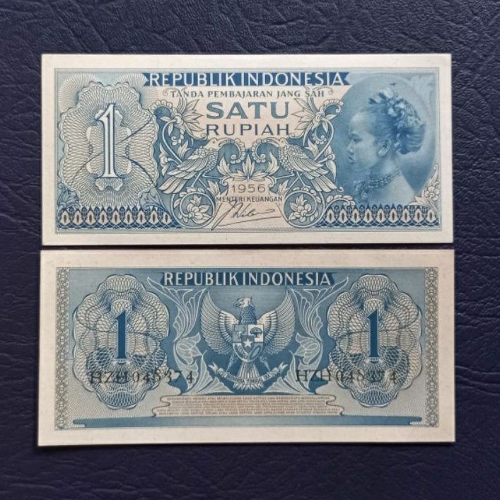 Kuno uang kertas 1 rupiah Suku bangsa gadis jawa