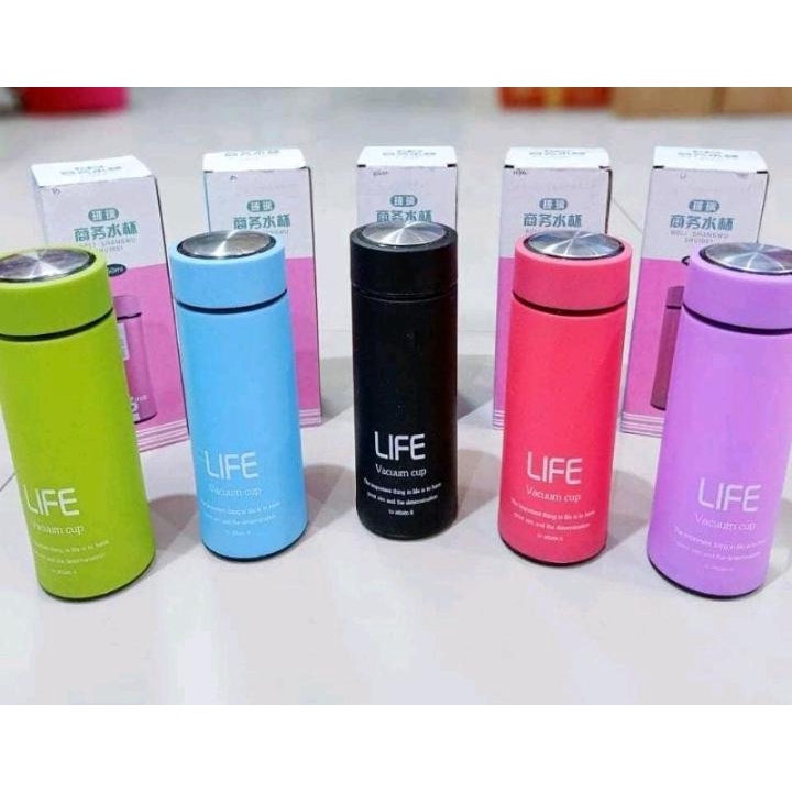 [BEST SELLER] Botol Minum Kaca Unik Motif LIFE 450ml/Tempat Minum /Botol  - CN Collections Medan-2