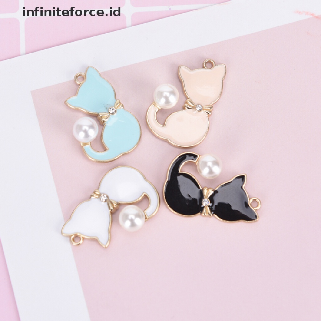 10pcs / Set Ekor Kucing Aksen Mutiara Untuk Membuat Perhiasan Diy