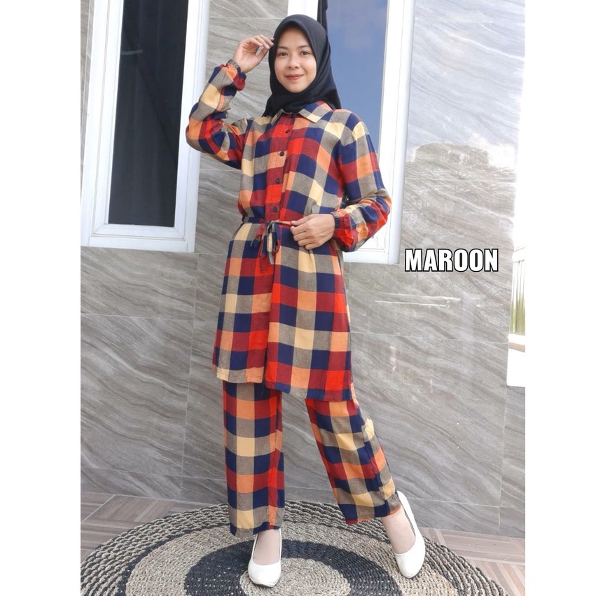 Set Tunik Rayon/ Setelan Rayon Etnik Terbaru