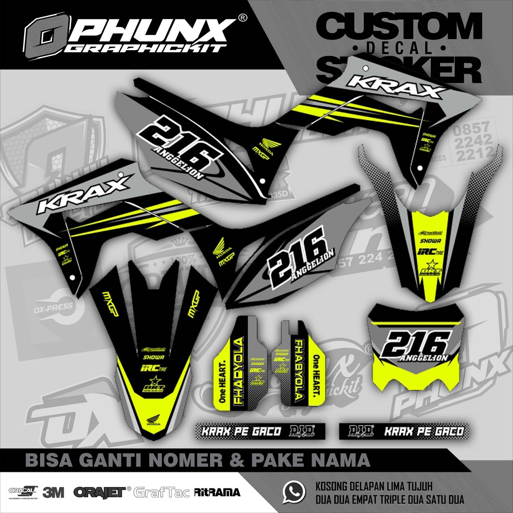 Stiker Decal CRF 150 L Design Pake Club Sendiri