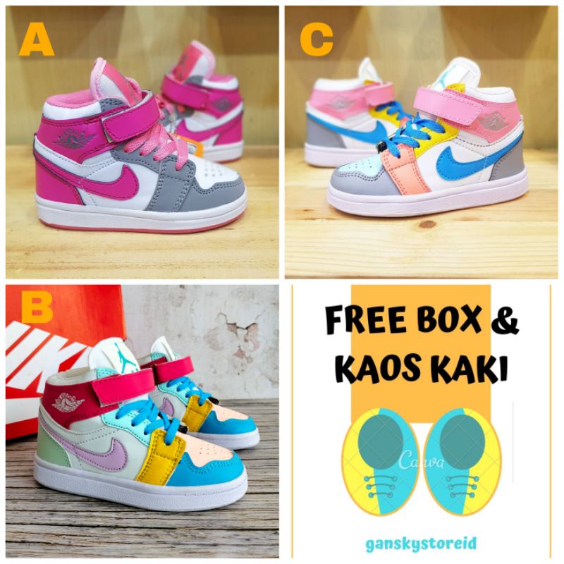 SEPATU ANAK PEREMPUAN JORDAN RETRO PREMIUM HIGH QUALITY SEPATU ANAK CEWEK