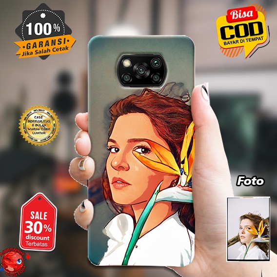 Case Custom Poco X3 Pro Kualitas High Grade Foto Sendiri / Luxury Glass Case Poco X3 Pro / Softcase 