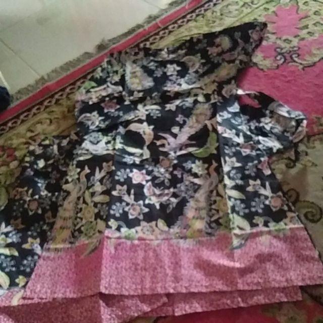 Batik Couple Keluarga Sania Ruffle Ori Ndoro Jowi Dnt Poenix