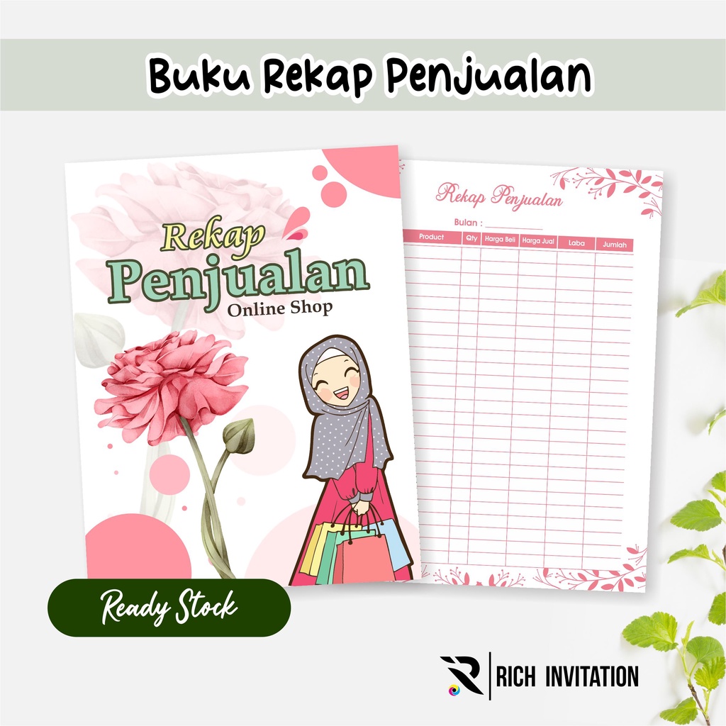 

BUKU REKAP PENJUALAN / BUKU LIST ORDER ONLINE SHOPE READY MURAH - BUKU OLSHOP