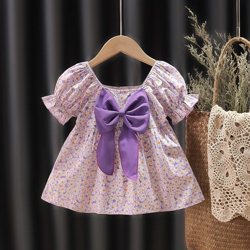 Dress Bayi Baju Anak Bayi Perempuan Gaun Pesta Anak Bayi Cewek Pakaian Bayi Perempuan Import-Ziya Ungu