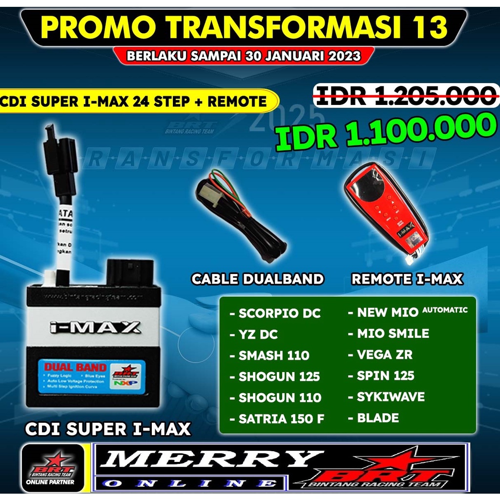 Cdi I-Max I Max Super 24 Step plus Remote BRT Honda Sonic New