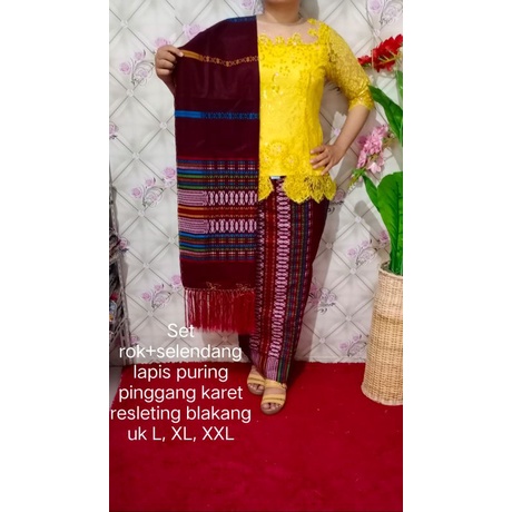 Rok dan Selendang Corak Pucca Bintik-4