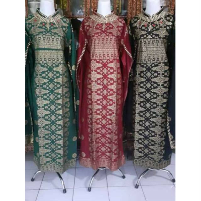 Redy gamis batik gaun songket mewah