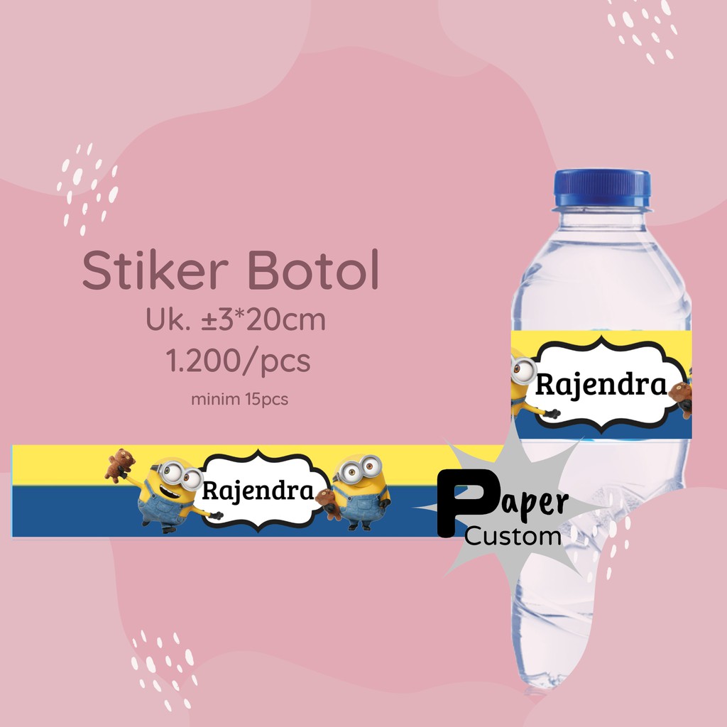 STIKER BOTOL MINUM / STIKER BOTOL AIR MINERAL