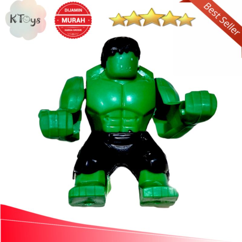 mainan anak laki hulk hijau dan merah 8 cm