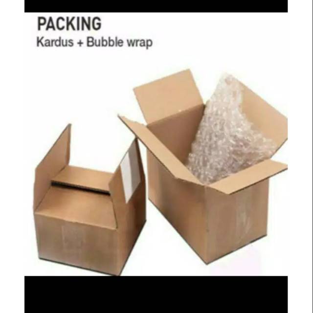 

Packing Kardus + Bubble Wrap + Fragile untuk paket bosku biar lebih aman sampai tujuan