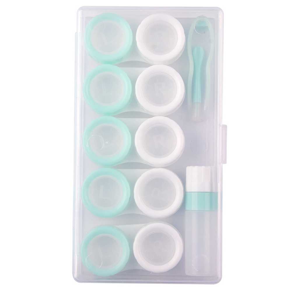 5pcs / Set Case Holder Lensa Kontak Warna Ganda