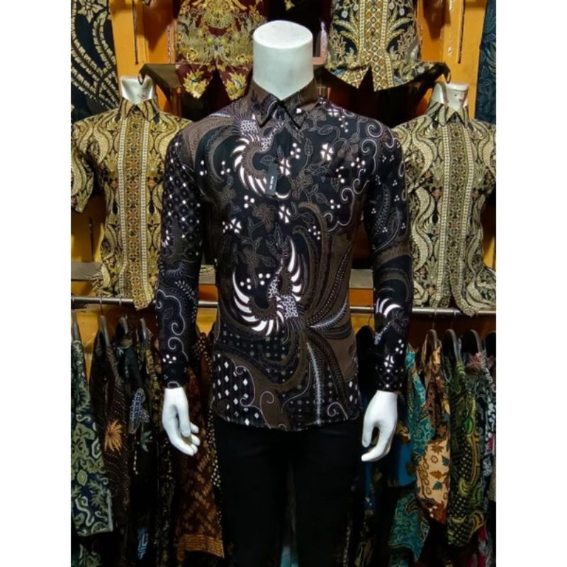 Agrapana Batik Slim Fit Batik Premium Kemeja Baju Batik Pria Lengan Panjang Slimfit Modern Rajata