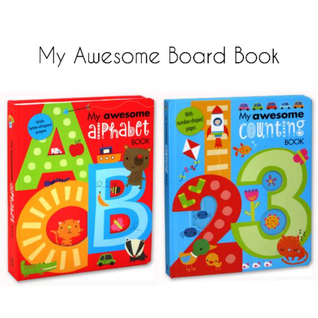 My Awesome Alphabet Board Book & My Awesome Counting Board Book