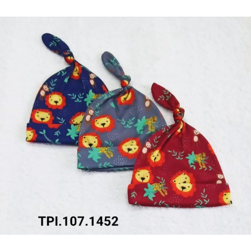 3Pcs baju bayi 0-3m NASUKA katun halus SNI Baju bayi Newborn Premium Pakaian Bayi Baru Lahir-1 pc topi