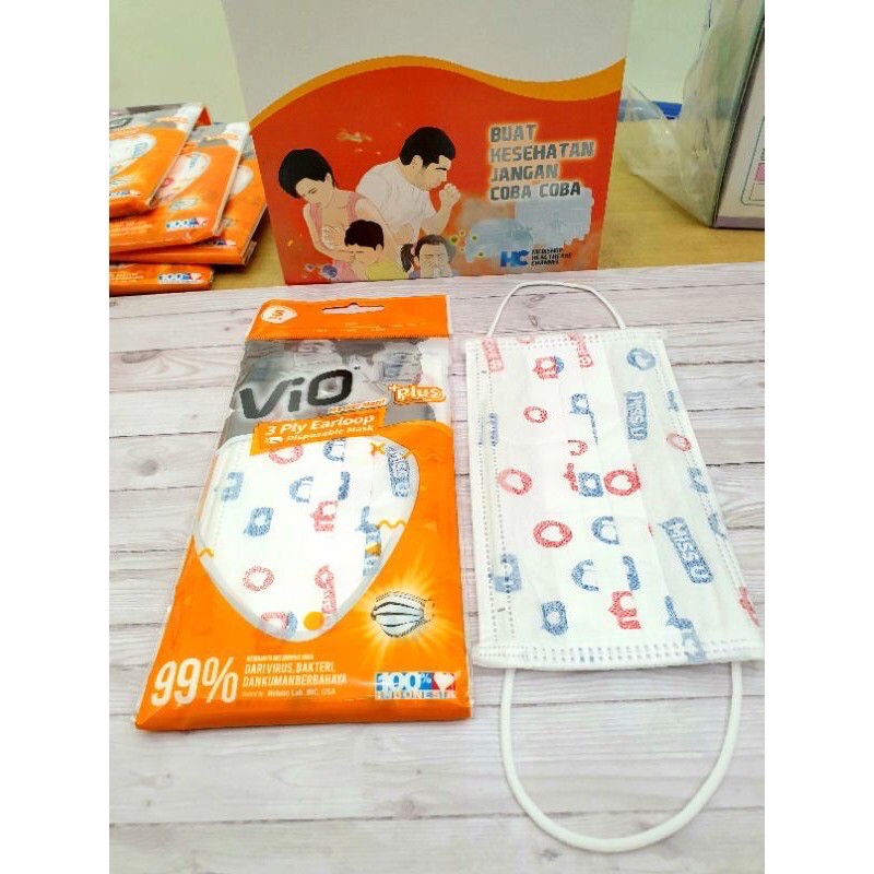 MASKER 3PLY VIO PACK ISI 5