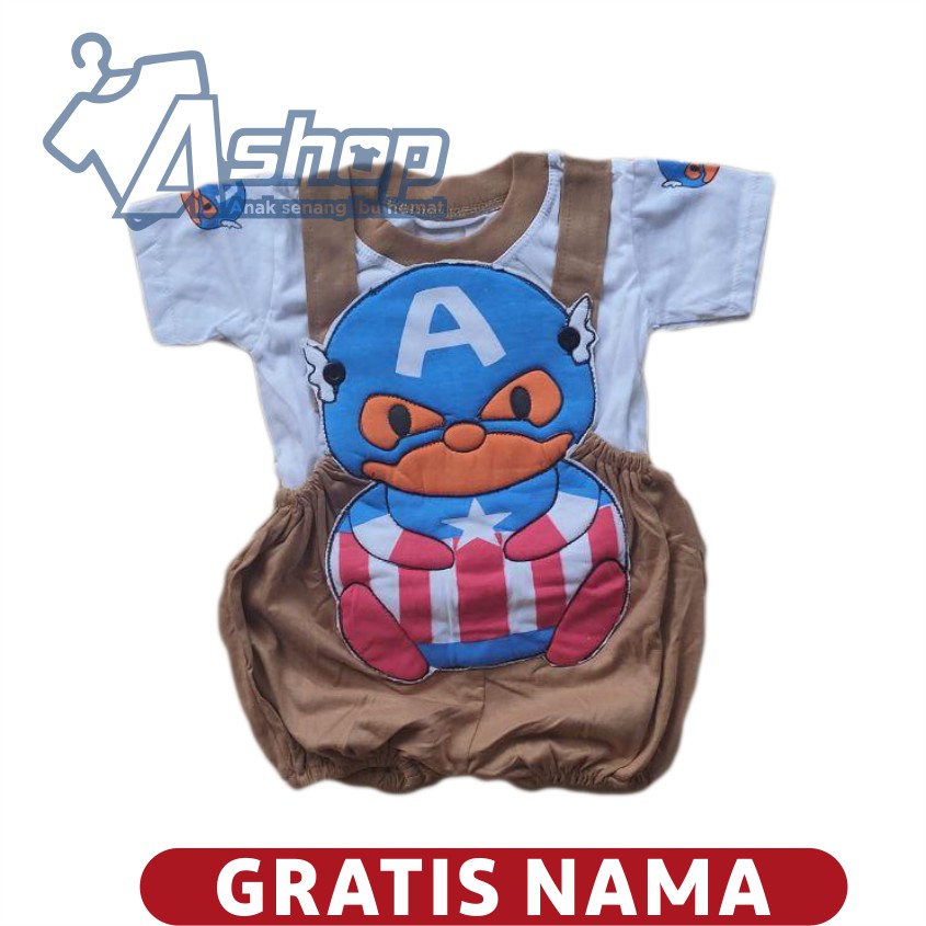 Jumper Bayi Jumpsuit Kapten Amerika