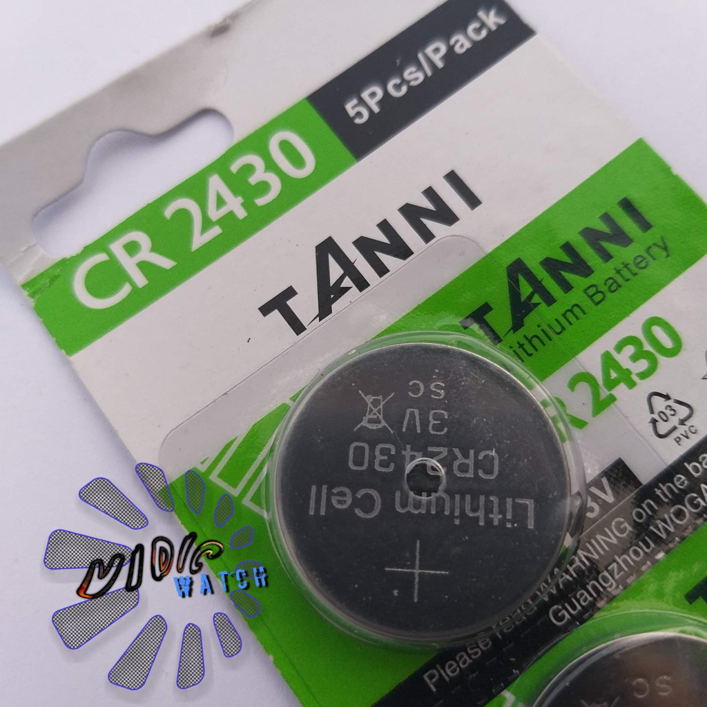 BATERAI JAM CR2430 BATRE BATREI JAM TANGAN TANNI CR 2430 CR-2430 3V ORIGINAL