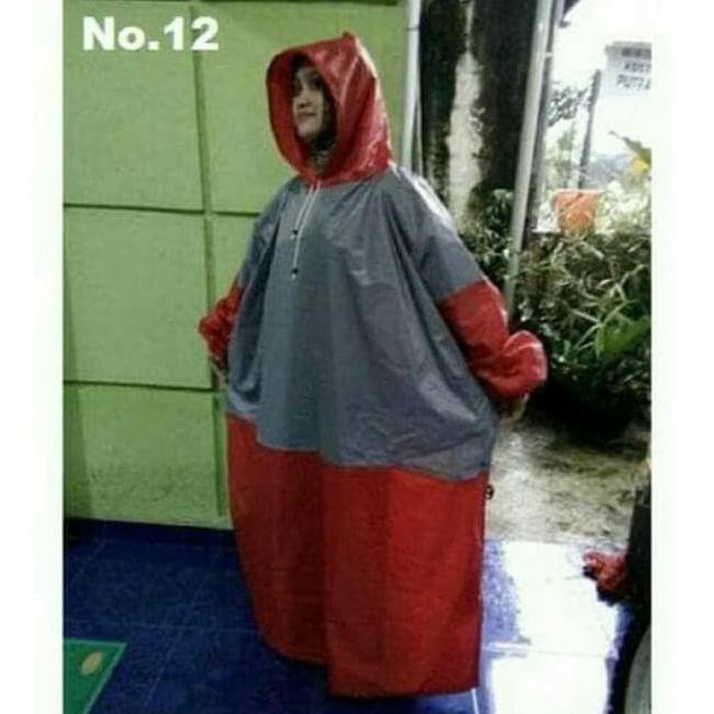 JAS HUJAN MUSLIMAH MANTOL GAMIS KOMBINASI ASLI PRODUSEN - HIJAU-ORANGE KODE 250