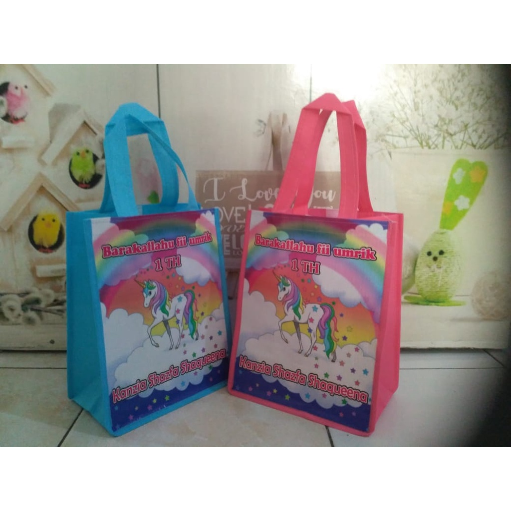 

(20x25x12) Tas Spundbond Custom Printing Free Design Suka suka Tas Ulang tahun Terlaris
