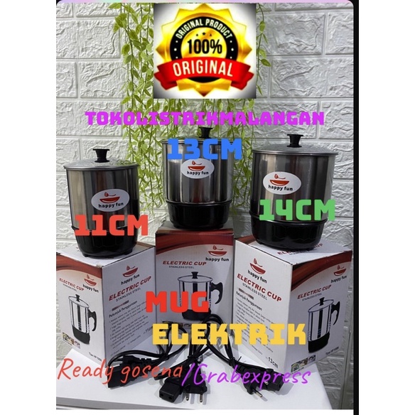 mug pemanas air stainlees/mug listrik pemanas air